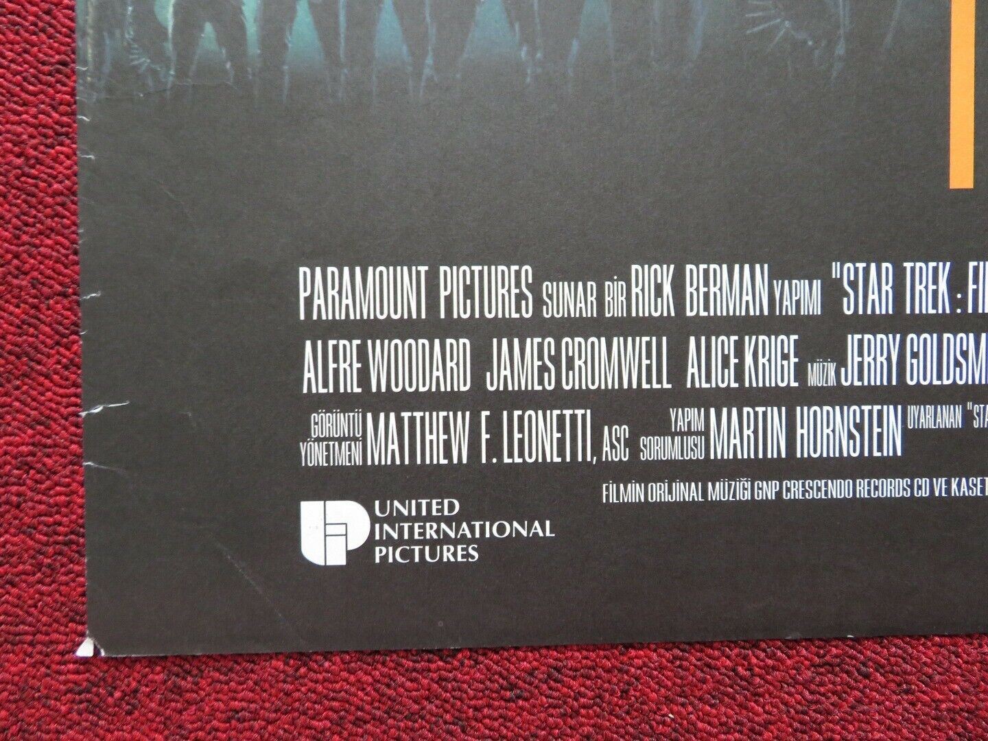 STAR TREK FIRST CONTACT FOLDED TURKISH ONE SHEET POSTER PATRICK STEWART 1996 - Rendezvous Cinema