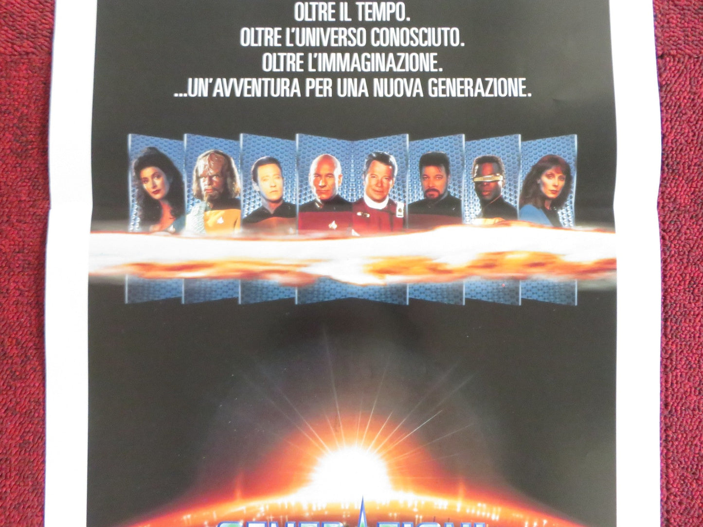 STAR TREK: GENERATIONS ITALIAN LOCANDINA POSTER PATRICK STEWART W. SHATNER 1995 Rendezvous Cinema Movie posters