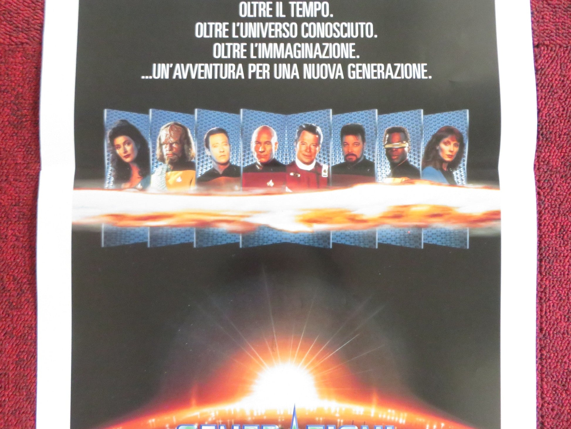 STAR TREK: GENERATIONS ITALIAN LOCANDINA POSTER PATRICK STEWART W. SHATNER 1995 Rendezvous Cinema Movie posters