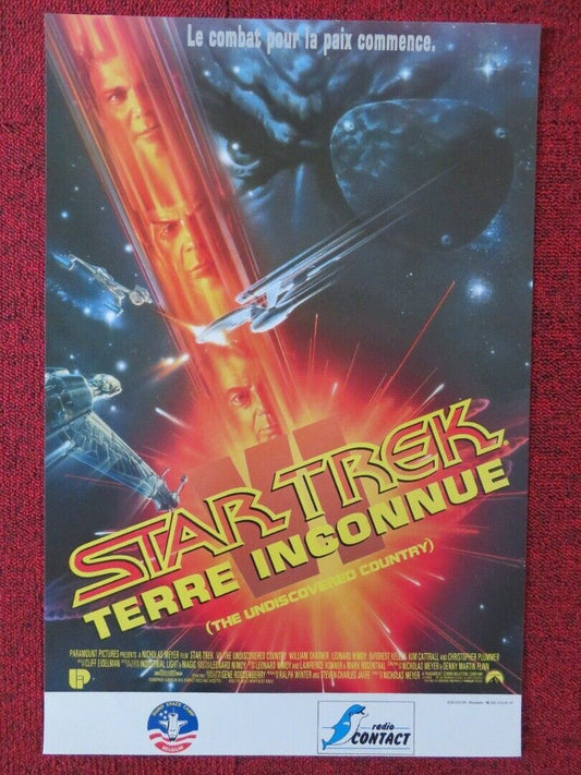 STAR TREK VI THE UNDISCOVERED COUNTRY BELGIUM (19.5"x13") POSTER W SHATNER 1991 - Rendezvous Cinema