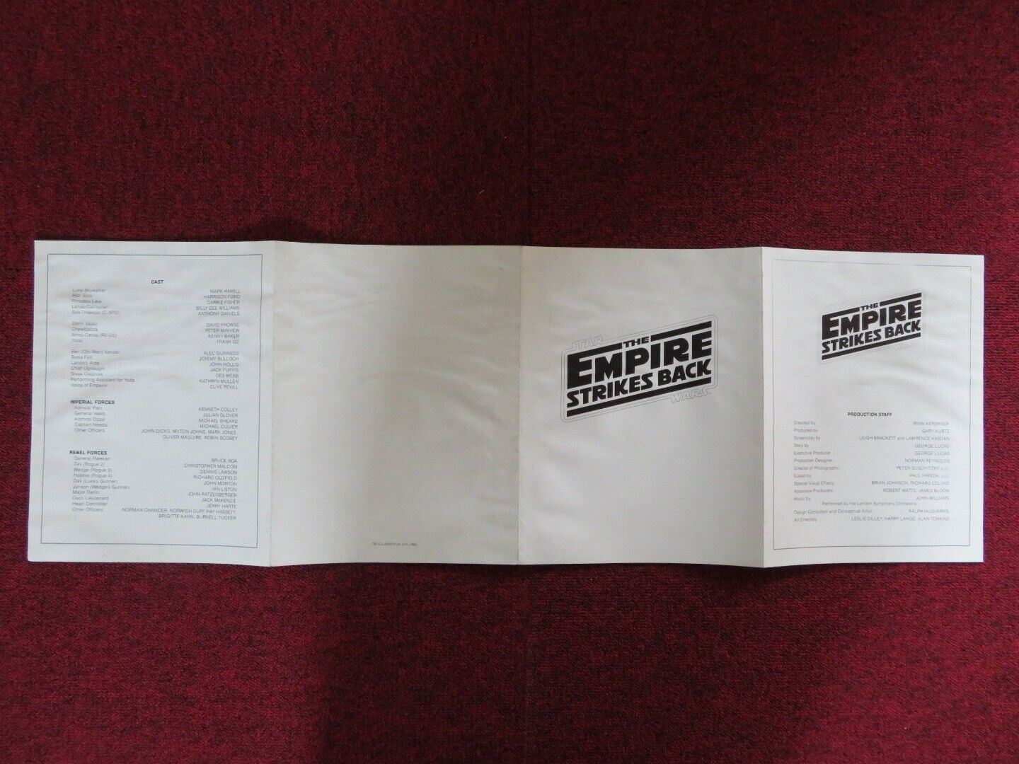 STAR WARS: EPISODE V - THE EMPIRE STRIKES BACK PRESS PACK COVER GEORGE LUCAS '80 Movie posters
