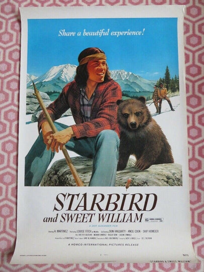 STARBIRD AND SWEET WILLIAM ONE SHEET ROLLED POSTER A.MARTINEZ 1973 Movie posters