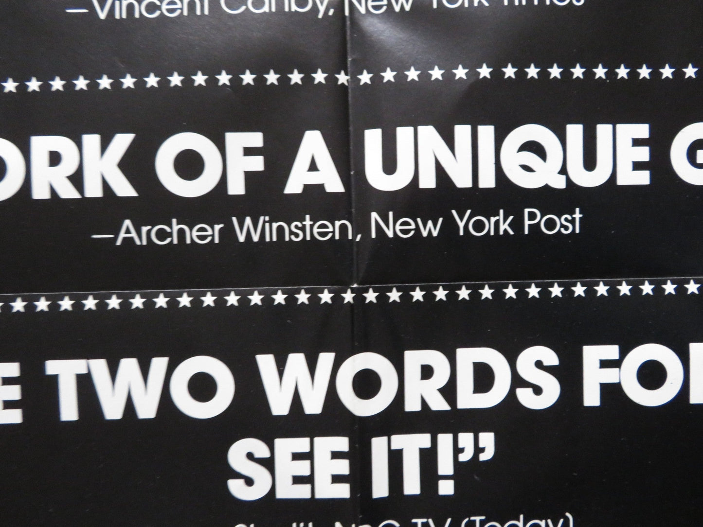 STARDUST MEMORIES - REVIEW FOLDED US ONE SHEET POSTER WOODY ALLEN 1980 Rendezvous Cinema Movie posters