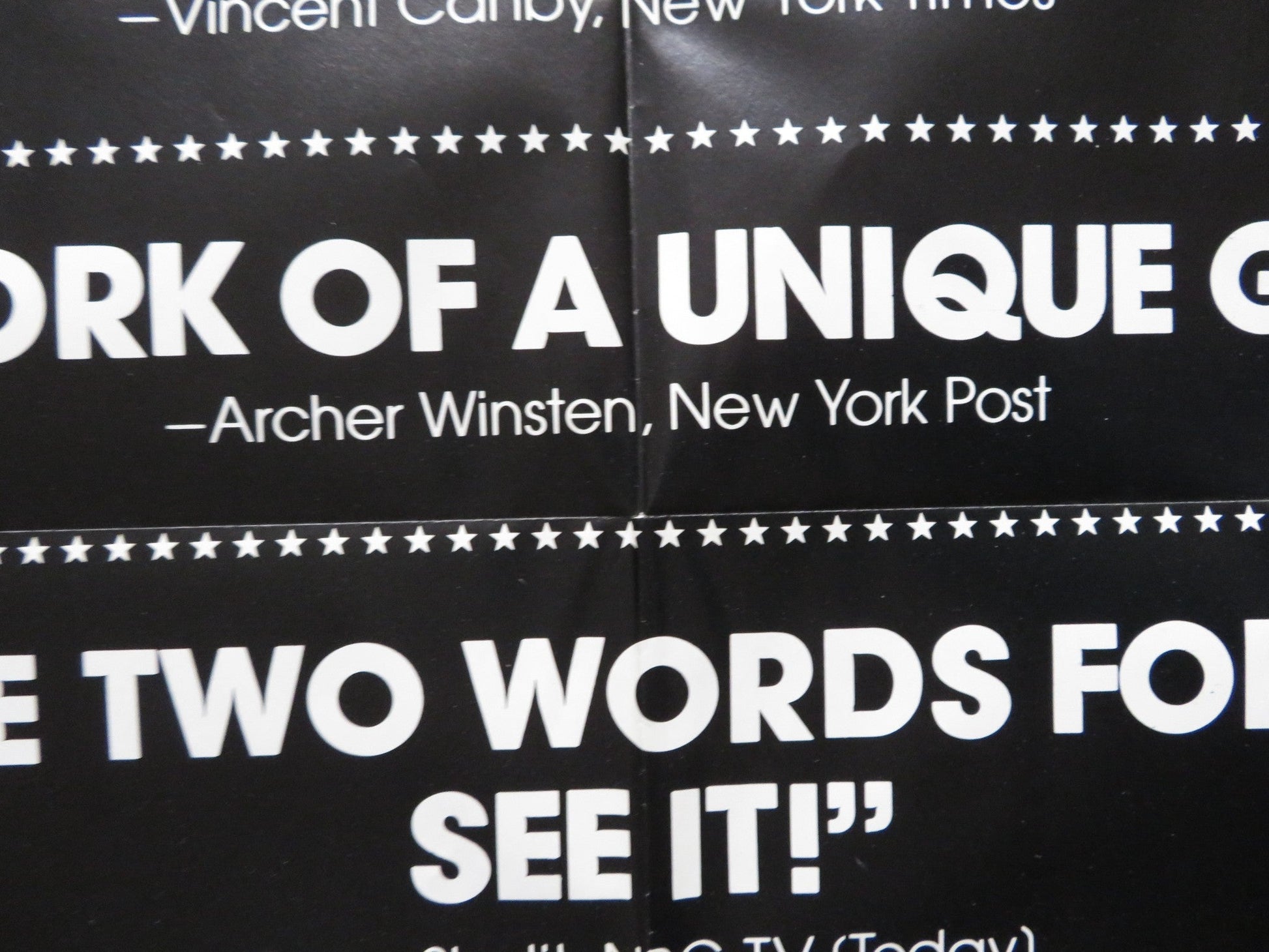 STARDUST MEMORIES - REVIEW FOLDED US ONE SHEET POSTER WOODY ALLEN 1980 Rendezvous Cinema Movie posters