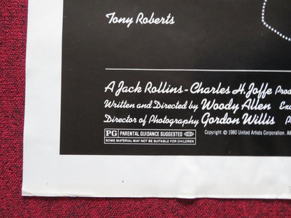 STARDUST MEMORIES - REVIEW FOLDED US ONE SHEET POSTER WOODY ALLEN 1980 Rendezvous Cinema Movie posters