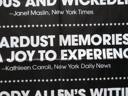 STARDUST MEMORIES - REVIEW FOLDED US ONE SHEET POSTER WOODY ALLEN 1980 Rendezvous Cinema Movie posters
