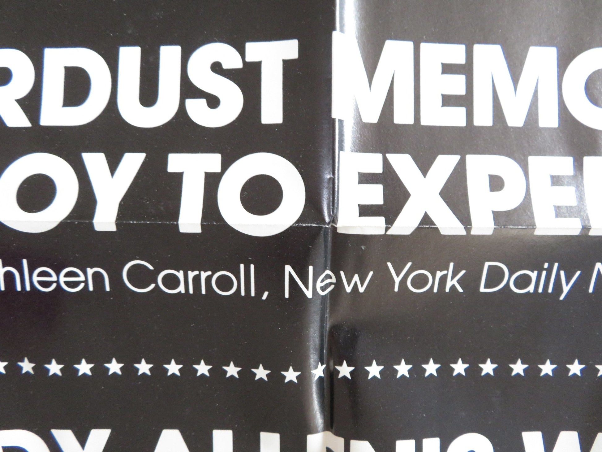 STARDUST MEMORIES - REVIEW FOLDED US ONE SHEET POSTER WOODY ALLEN RAMPLING 1980 Rendezvous Cinema Movie posters