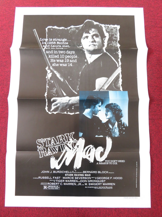 STARK RAVING MAD US TRI FOLDED ONE SHEET ROLLED POSTER RUSS FAST 1981 Rendezvous Cinema Movie posters