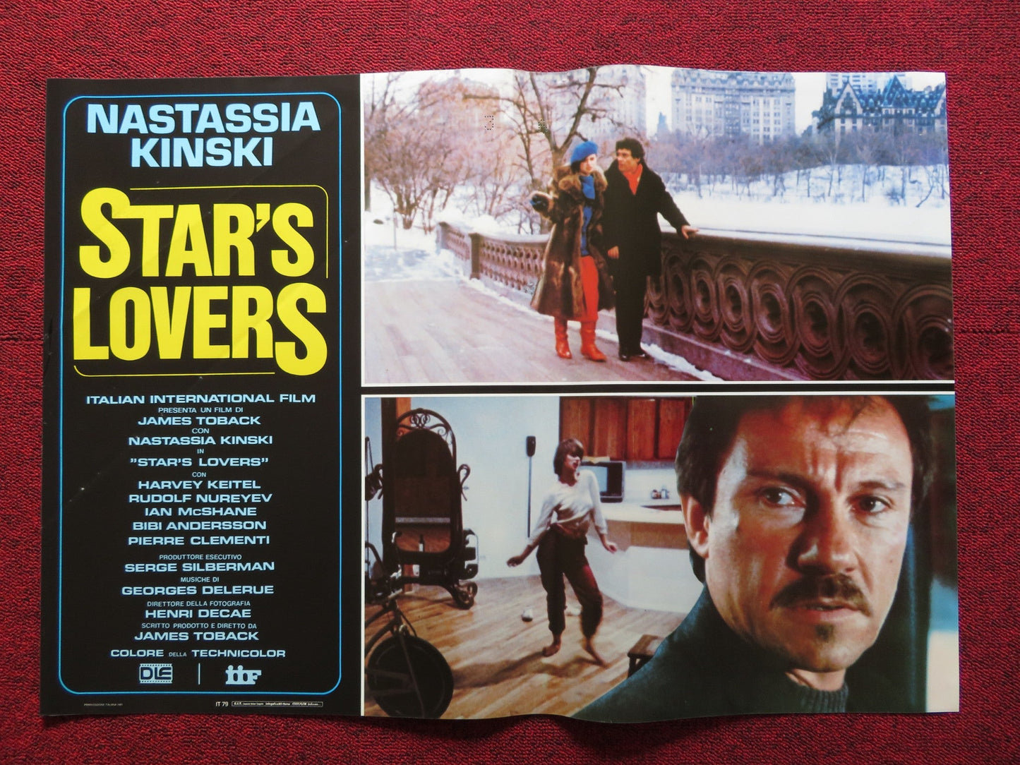 STAR'S LOVERS - D ITALIAN FOTOBUSTA POSTER NASTASSIA KINSKI HARVEY KEITEL 1983 Rendezvous Cinema Movie posters