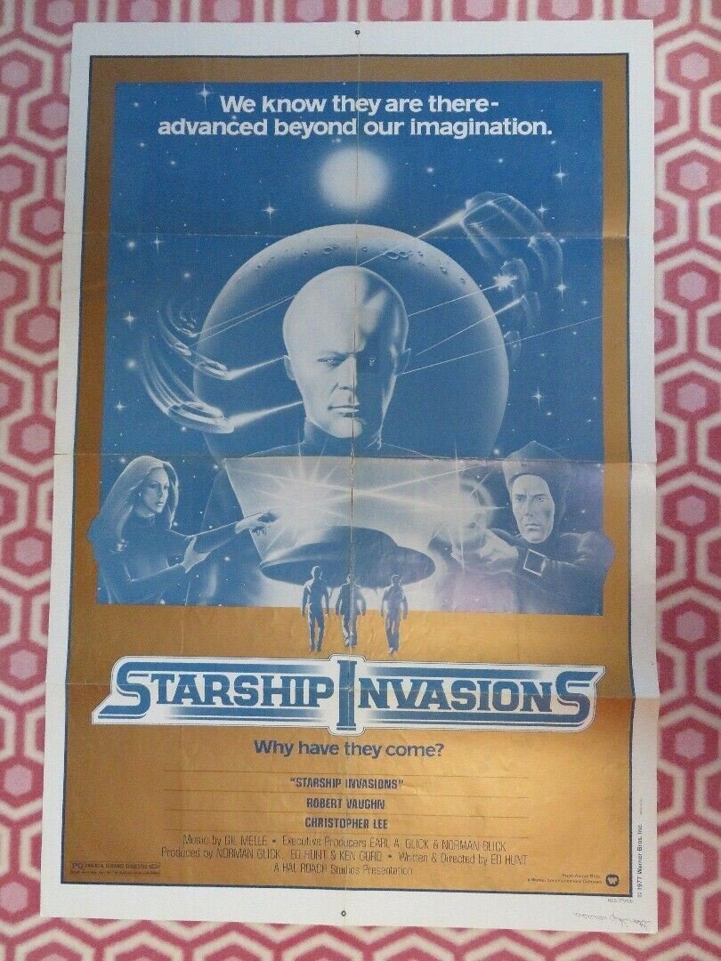 STARSHIP INVASION US ONE SHEET POSTER ROBERT VAUGHN CHRISTOPHER LEE Movie posters