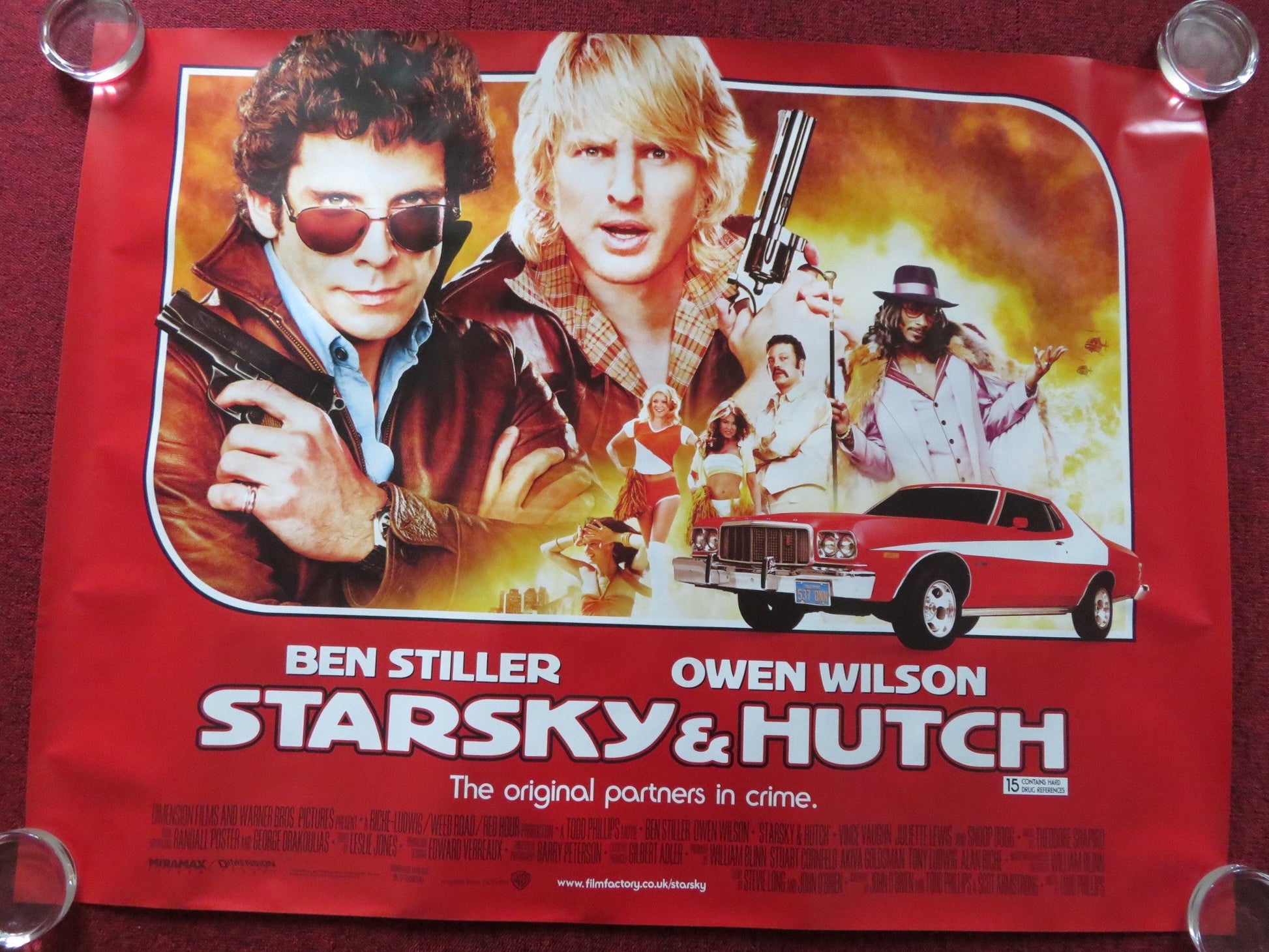 STARSKY AND HUTCH UK QUAD (30"x 40") ROLLED POSTER BEN STILLER OWEN WILSON 2004 Rendezvous Cinema Movie posters