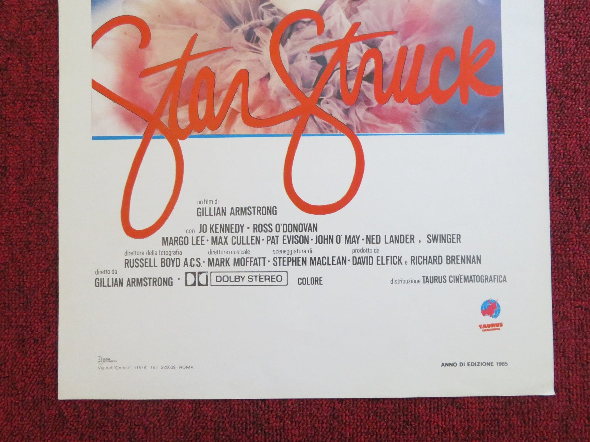 STARSTRUCK ITALIAN LOCANDINA POSTER JO KENNEDY ROSS O'DONOVAN 1985 Rendezvous Cinema Movie posters