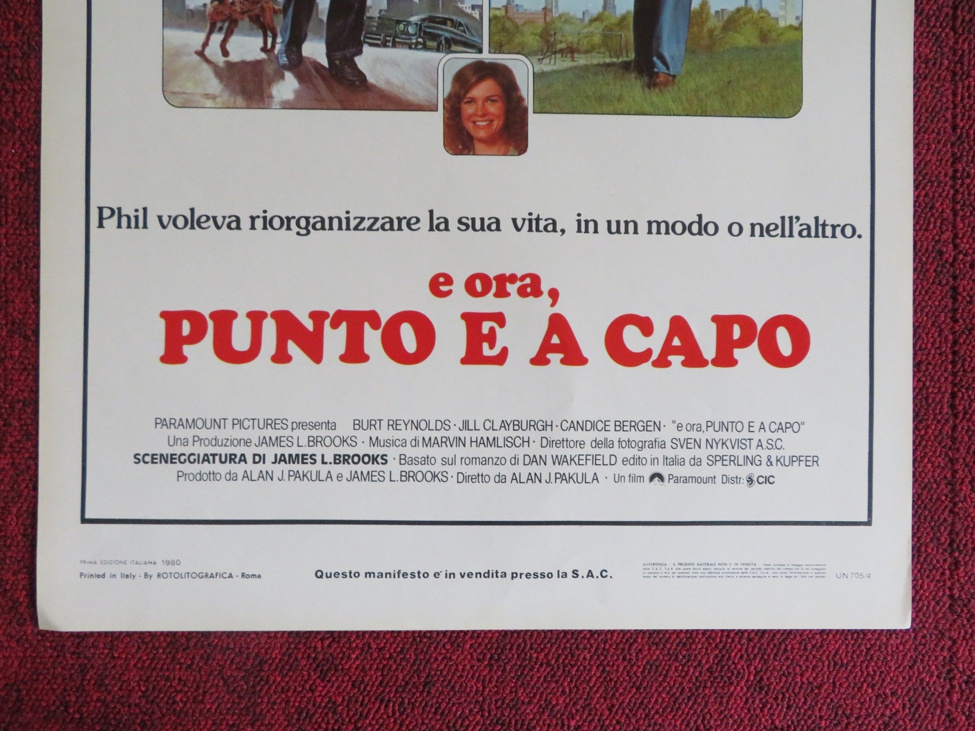 STARTING OVER ITALIAN LOCANDINA POSTER BURT REYNOLDS JILL CLAYBURGH 1980 Rendezvous Cinema Movie posters