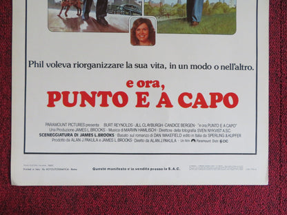 STARTING OVER ITALIAN LOCANDINA POSTER BURT REYNOLDS JILL CLAYBURGH 1980 Rendezvous Cinema Movie posters