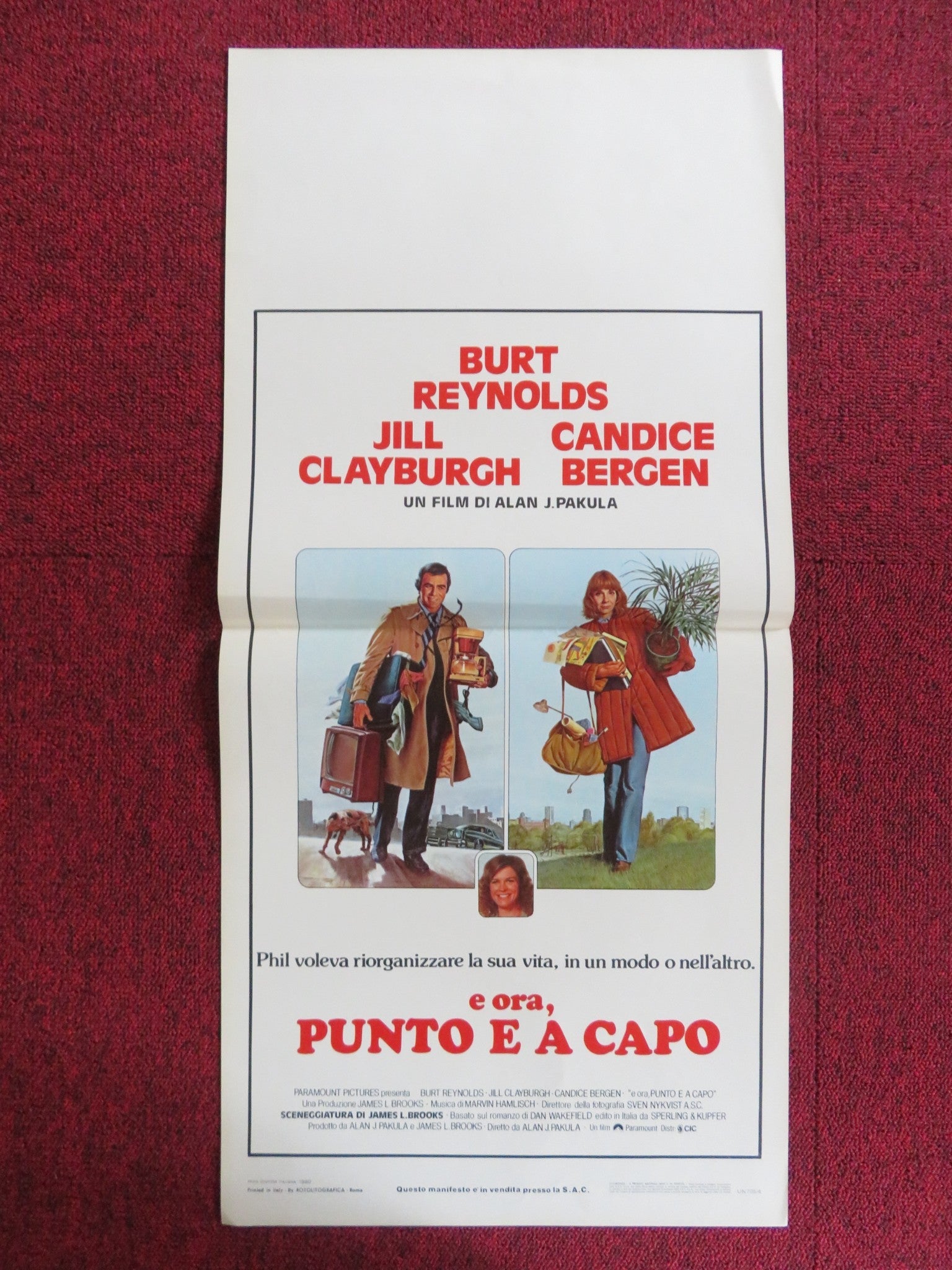 STARTING OVER ITALIAN LOCANDINA POSTER BURT REYNOLDS JILL CLAYBURGH 1980 Rendezvous Cinema Movie posters