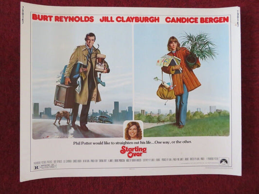 STARTING OVER US HALF SHEET (22"x 28") POSTER BURT REYNOLDS JILL CLAYBURGH '79 Movie posters