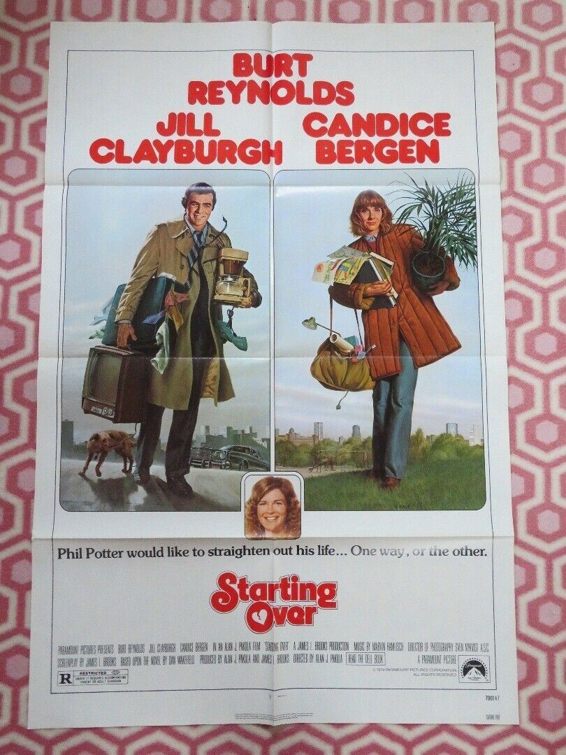 STARTING OVER US ONE SHEET POSTER BURT REYNOLDS 1979 Movie posters