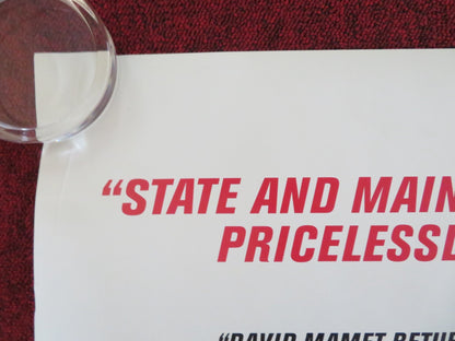 STATE AND MAIN UK QUAD (30"x 40") ROLLED POSTER ALEC BALDWIN P. S. HOFFMAN 2000 Rendezvous Cinema Movie posters