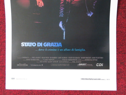 STATE OF GRACE ITALIAN LOCANDINA (27.5"x13") POSTER SEAN PENN ED HARRIS 1991 - Rendezvous Cinema