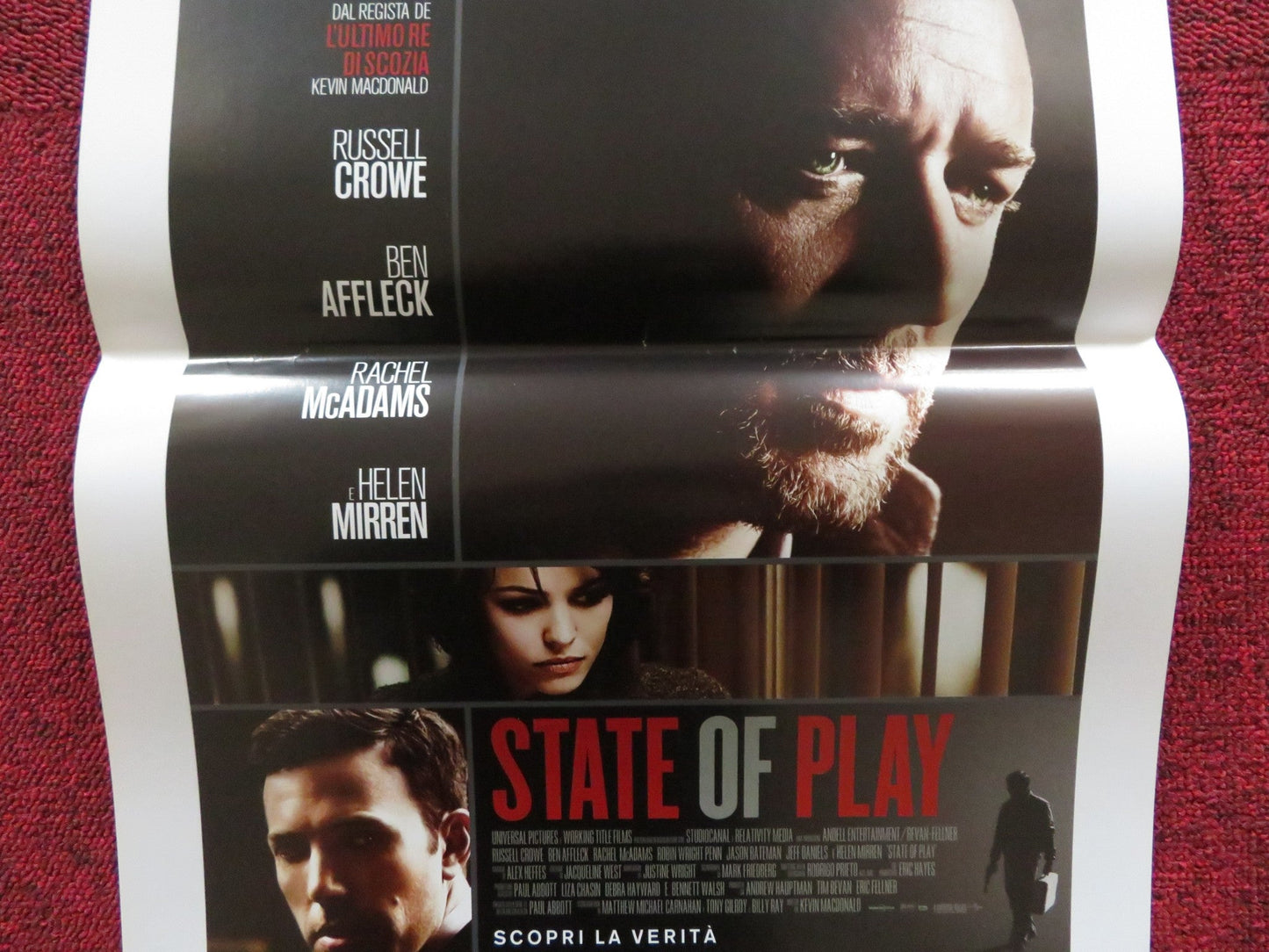STATE OF PLAY ITALIAN LOCANDINA POSTER RUSSELL CROWE BEN AFFLECK 2009 Rendezvous Cinema Movie posters