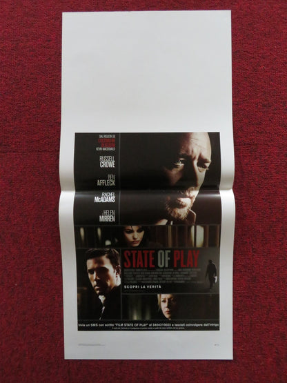 STATE OF PLAY ITALIAN LOCANDINA POSTER RUSSELL CROWE BEN AFFLECK 2009 Rendezvous Cinema Movie posters
