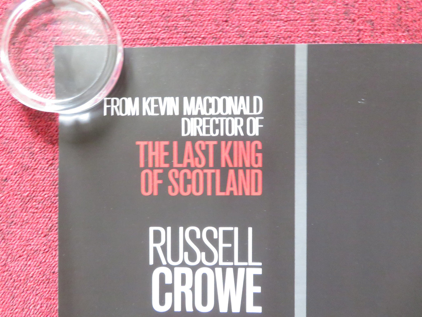 STATE OF PLAY UK QUAD (30"x 40") ROLLED POSTER RUSSELL CROWE BEN AFFLECK 2009 Rendezvous Cinema Movie posters