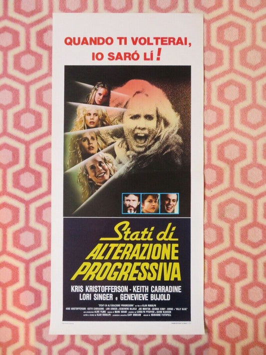 STATI DI ALTERAZIONE PROGRESSIVA ITALIAN LOCANDINA (27.5"x13") POSTER 1988 Movie posters