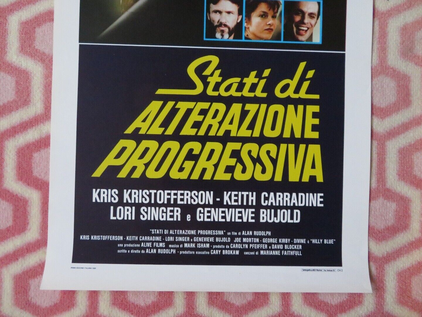 STATI DI ALTERAZIONE PROGRESSIVA ITALIAN LOCANDINA (27.5"x13") POSTER 1988 Movie posters
