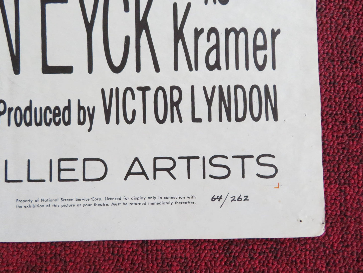 STATION SIX SAHARA FOLDED US ONE SHEET POSTER CARROLL BAKER IAN BANNEN 1964 Rendezvous Cinema Movie posters