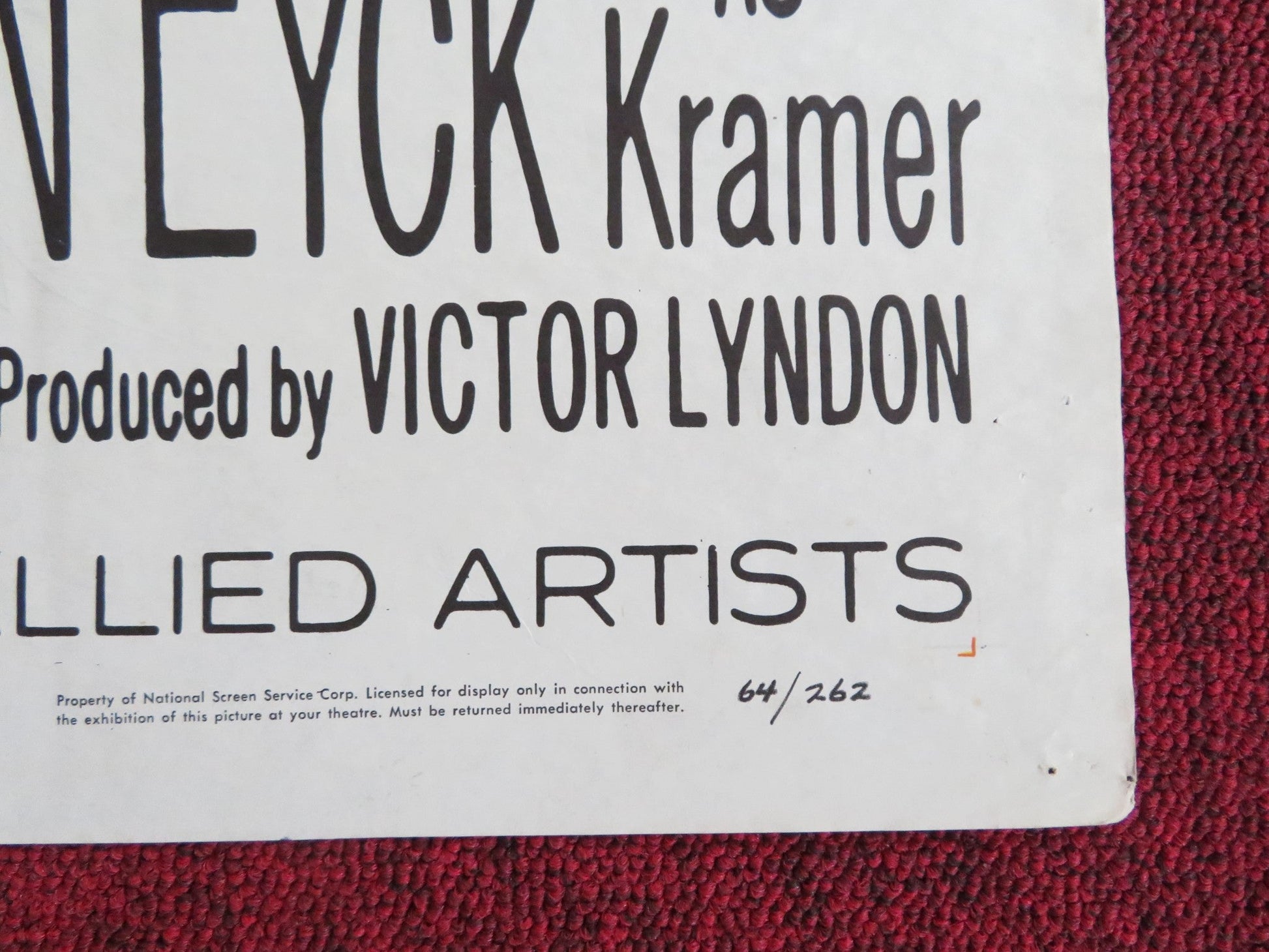 STATION SIX SAHARA FOLDED US ONE SHEET POSTER CARROLL BAKER IAN BANNEN 1964 Rendezvous Cinema Movie posters