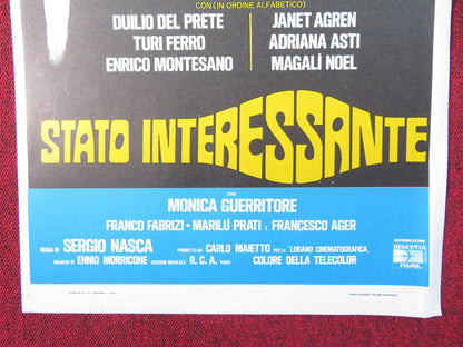 STATO INTERESSANTE ITALIAN LOCANDINA POSTER DUILIO DEL PRETE JANET AGREN 1977 Rendezvous Cinema Movie posters