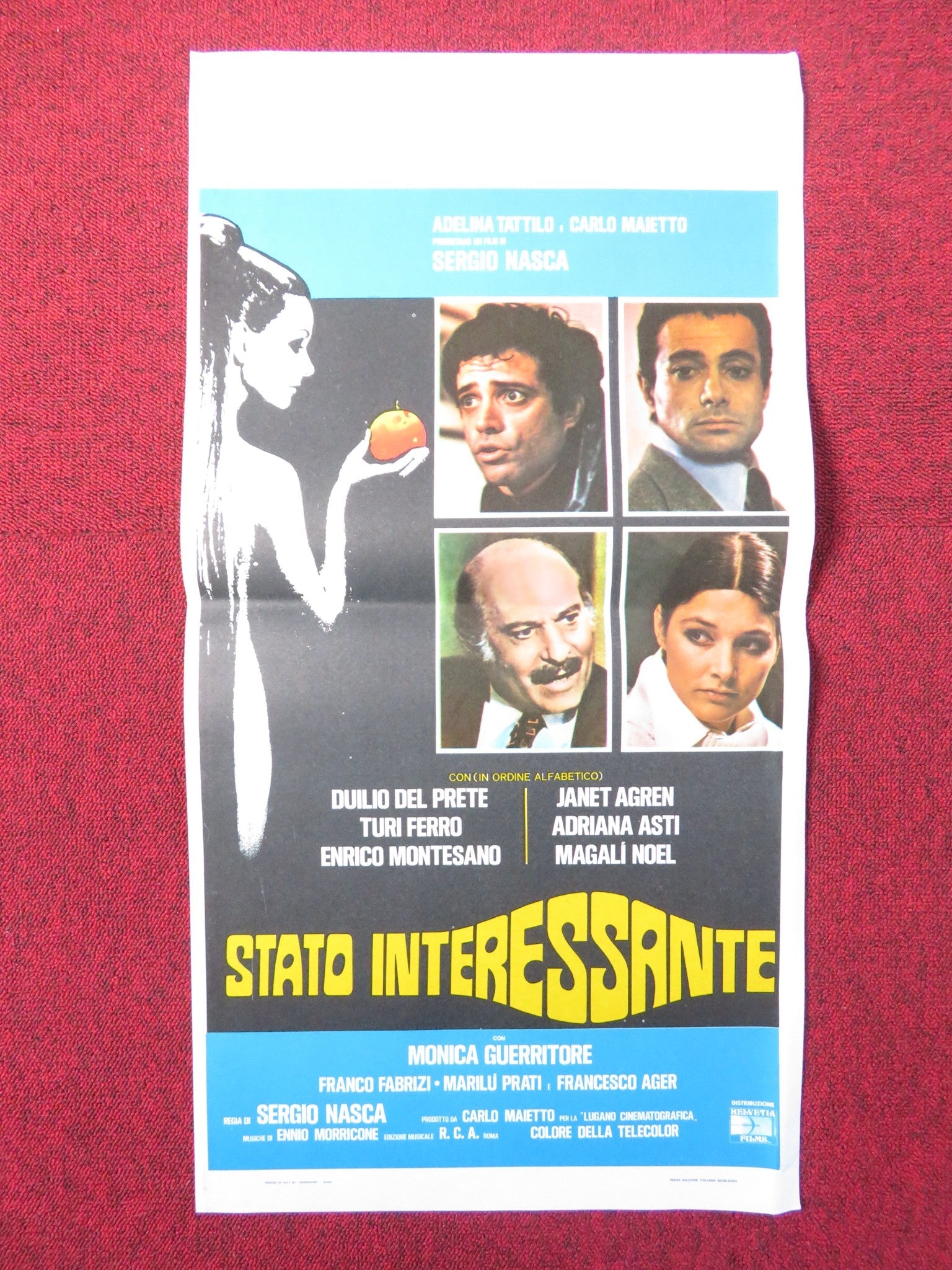 STATO INTERESSANTE ITALIAN LOCANDINA POSTER DUILIO DEL PRETE JANET AGREN 1977 Rendezvous Cinema Movie posters