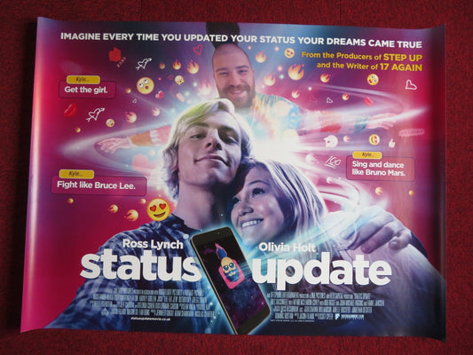 STATUS UPDATE UK QUAD (30"x 40") ROLLED POSTER ROSS LYNCH OLIVIA HOLT 2018 Rendezvous Cinema Movie posters