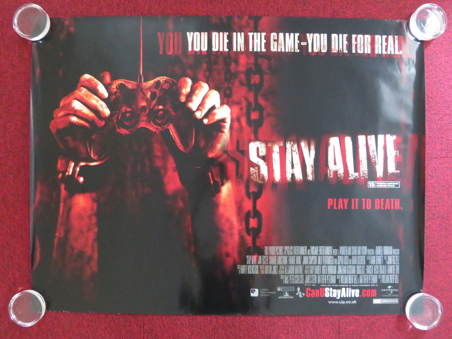 STAY ALIVE UK QUAD (30"x 40") ROLLED POSTER JON FOSTER SAMAIRE ARMSTRONG 2006 Rendezvous Cinema Movie posters