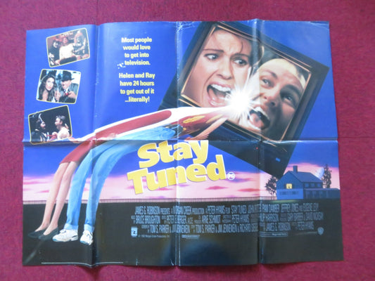 STAY TUNED UK QUAD POSTER FOLDED JOHN RITTER PAM DAWBER 1992 Rendezvous Cinema Movie posters