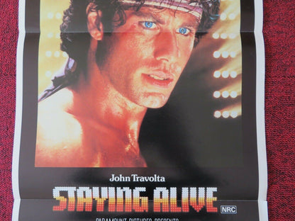 STAYING ALIVE FOLDED AUSTRALIAN DAYBILL POSTER JOHN TRAVOLTA CYNTHIA RHODES 1983 Movie posters