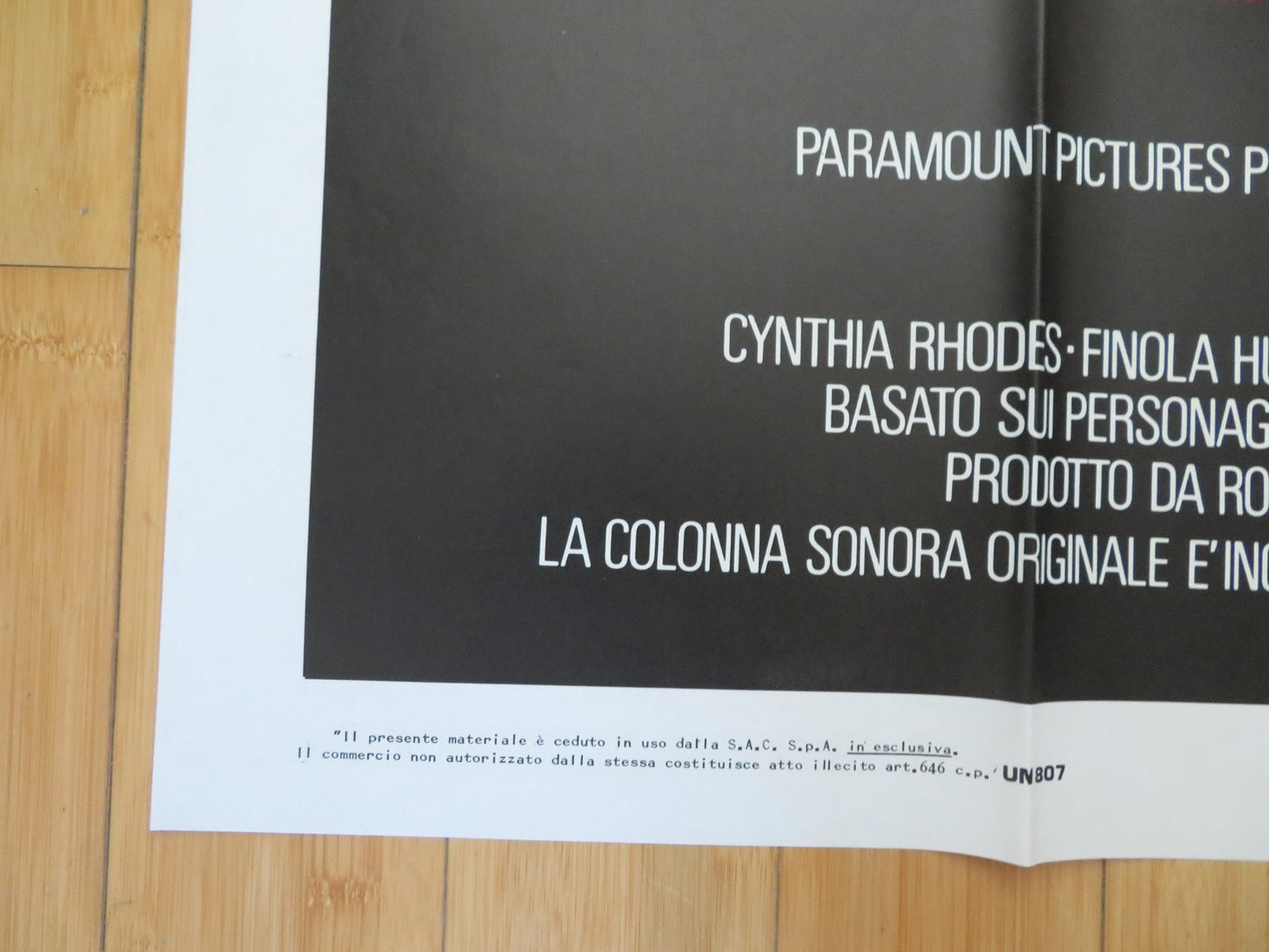 STAYING ALIVE ITALIAN 2 FOGLIO POSTER JOHN TRAVOLTA CYNTHIA RHODES 1983 Rendezvous Cinema Movie posters