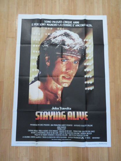 STAYING ALIVE ITALIAN 2 FOGLIO POSTER JOHN TRAVOLTA CYNTHIA RHODES 1983 Rendezvous Cinema Movie posters