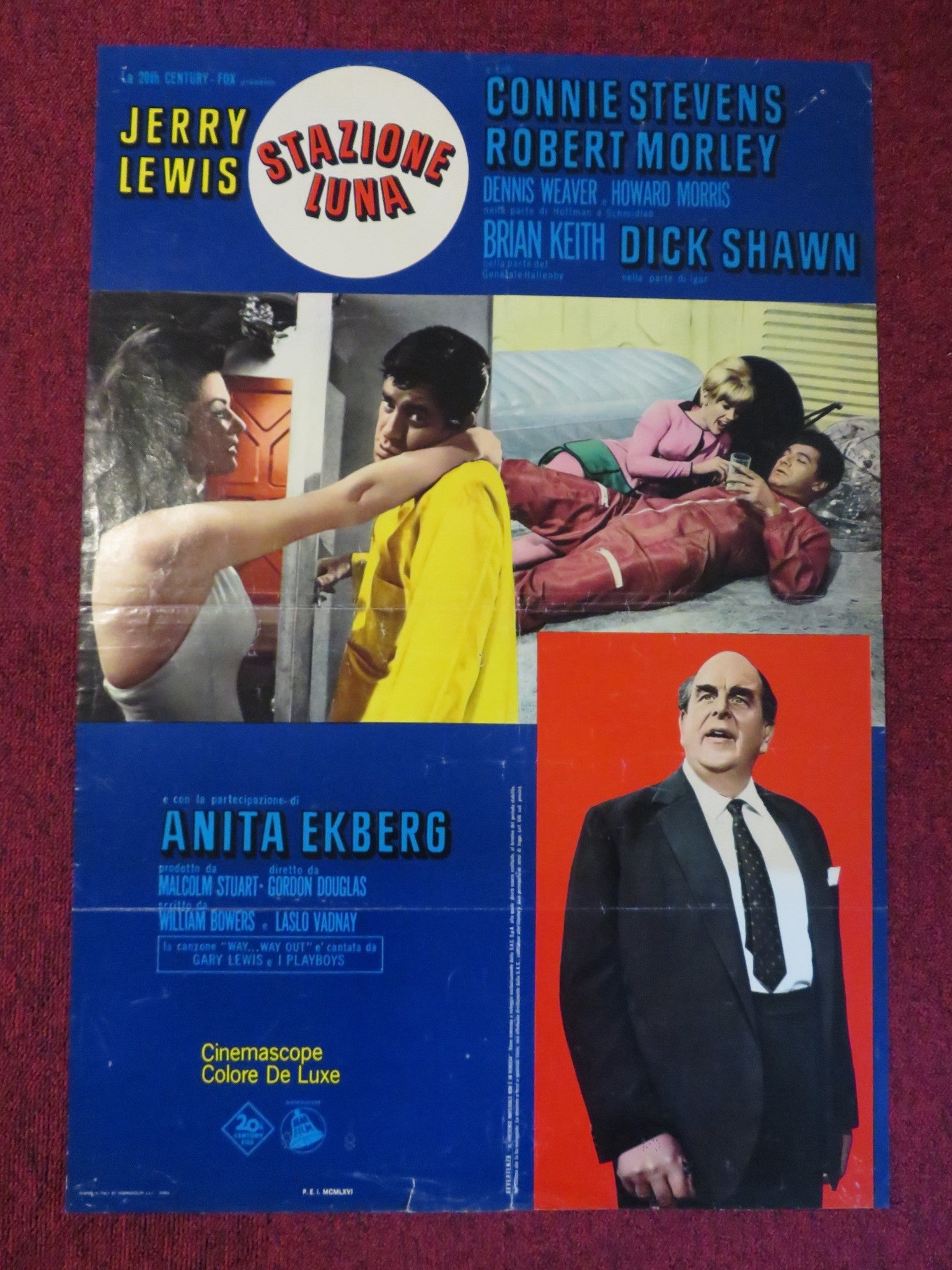 STAZIONE LUNA / WAY...WAY OUT - A ITALIAN FOTOBUSTA POSTER JERRY LEWIS 1966 Rendezvous Cinema Movie posters