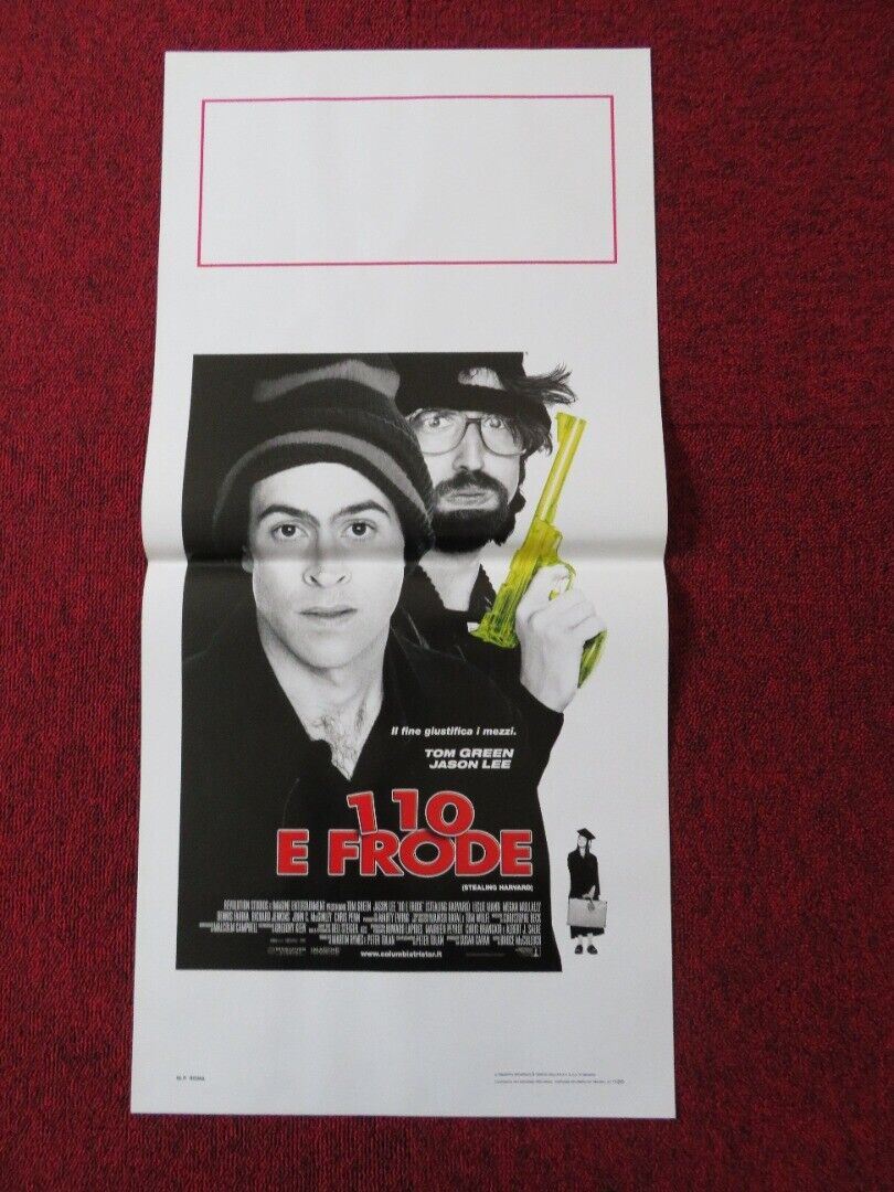 STEALING HARVARD ITALIAN LOCANDINA (27.5"x13") POSTER TOM GREEN JASON LEE 2002 Movie posters