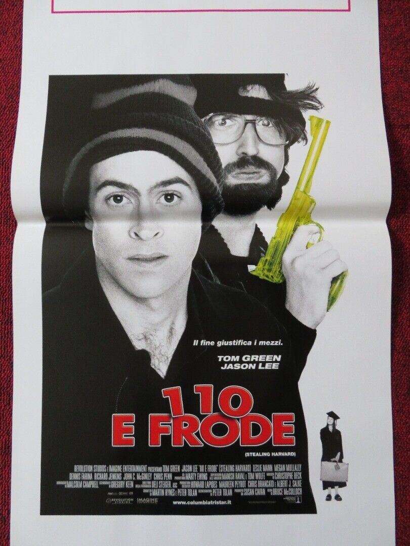 STEALING HARVARD ITALIAN LOCANDINA (27.5"x13") POSTER TOM GREEN JASON LEE 2002 Movie posters