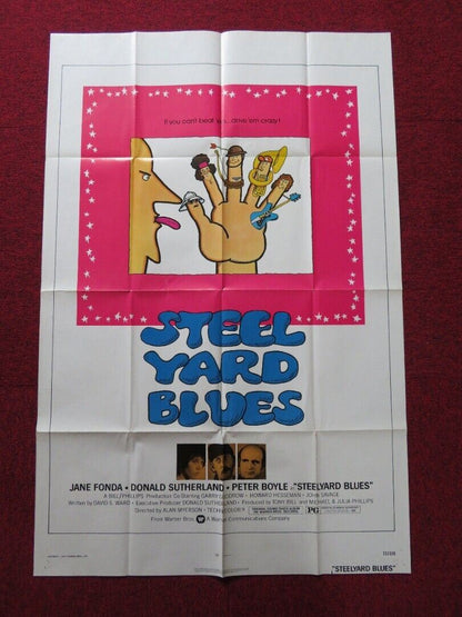 STEELYARD BLUES FOLDED US ONE SHEET POSTER JANE FONDA DONALD SUTHERLAND 1972 Movie posters