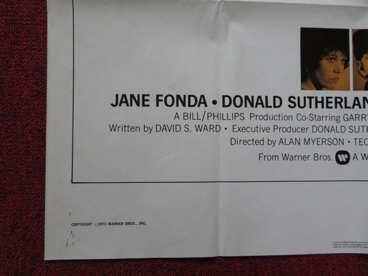 STEELYARD BLUES FOLDED US ONE SHEET POSTER JANE FONDA DONALD SUTHERLAND 1972 Movie posters