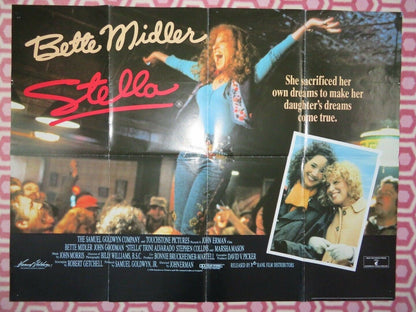 STELLA BRITISH QUAD (30"x40") POSTER BETTE MIDLER JOHN GOODMAN JOHN ERMAN 1990 Movie posters