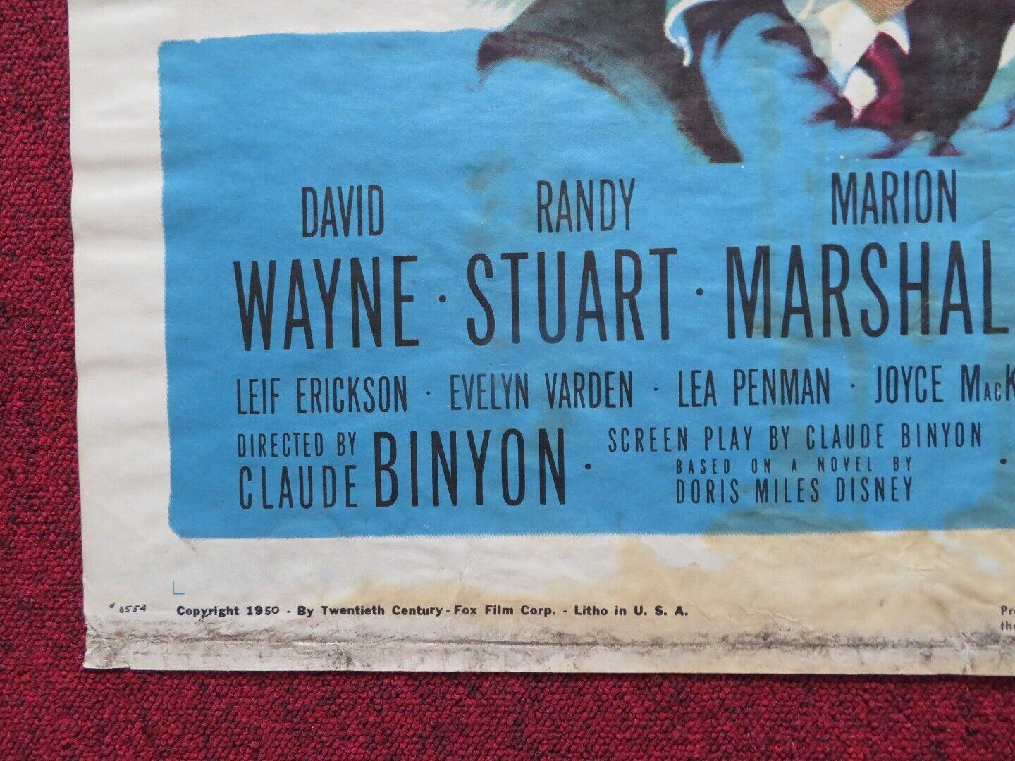 STELLA FOLDED U.S ONE SHEET POSTER ANN SHERIDAN VICTOR MATURE 1950 - Rendezvous Cinema