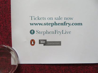 STEPHEN FRY LIVE ! MORE FOOL ME UK QUAD ROLLED POSTER STEPHEN FRY 2014 Rendezvous Cinema Movie posters