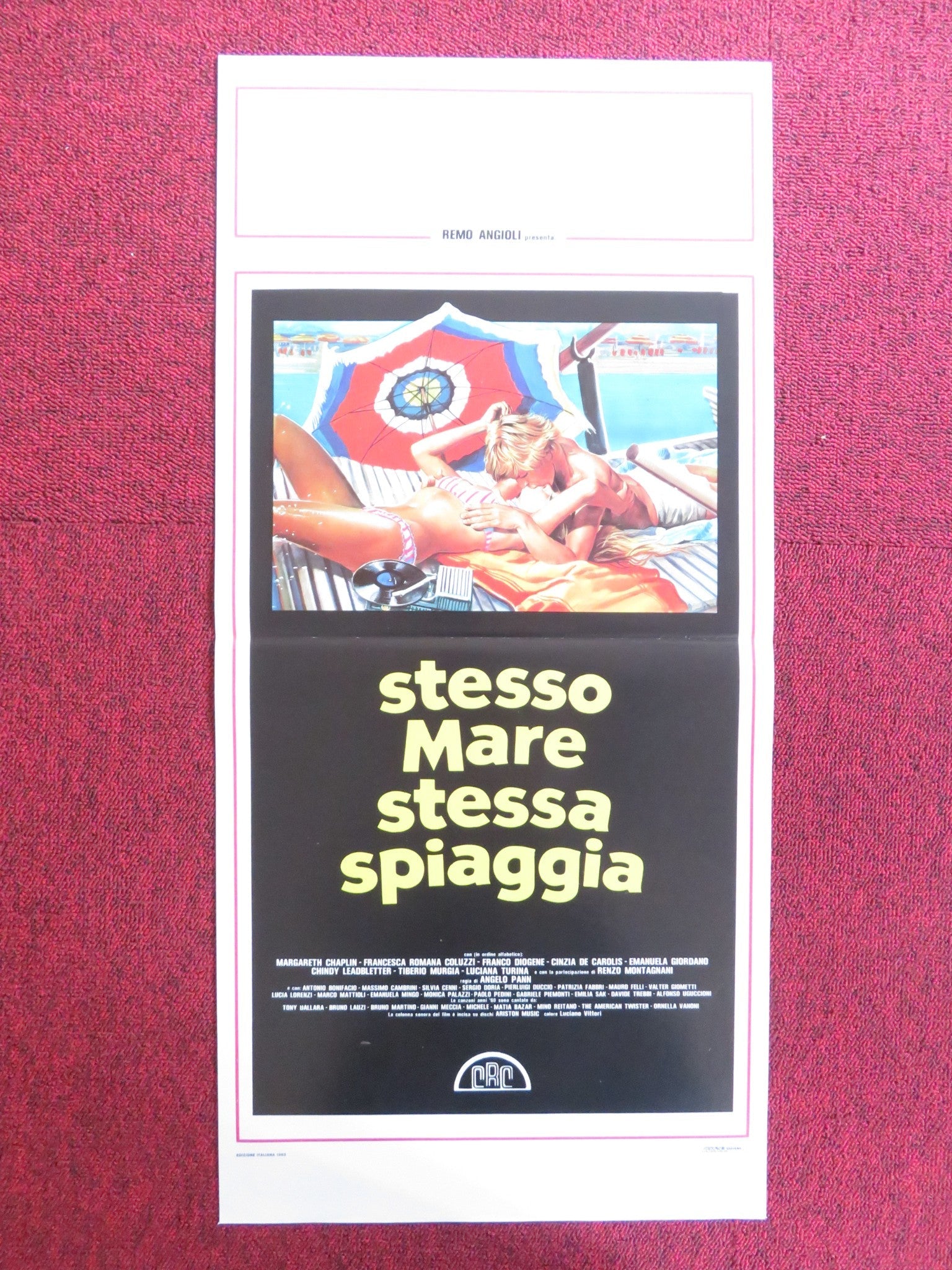STESSO MARE STESSA SPIAGGIA ITALIAN LOCANDINA POSTER MARGARET CHAPLIN 1983 Rendezvous Cinema Movie posters