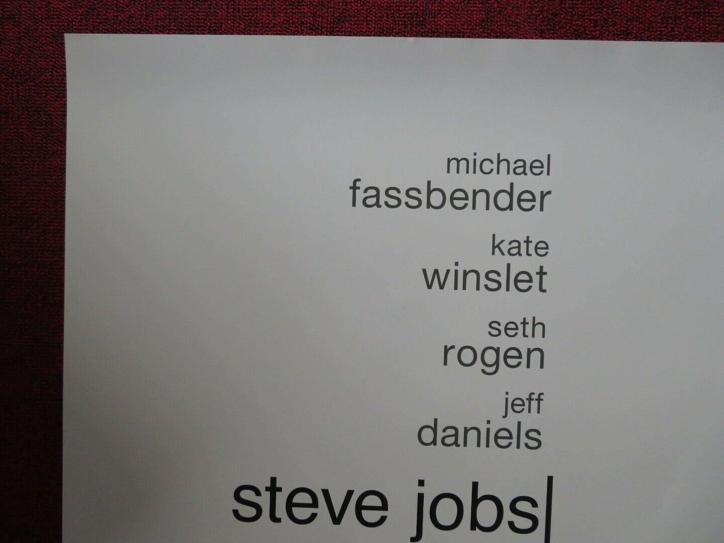 STEVE JOBS US ONE SHEET ROLLED POSTER MICHAEL FASSBENDER KATE WINSLET 2015 Movie posters