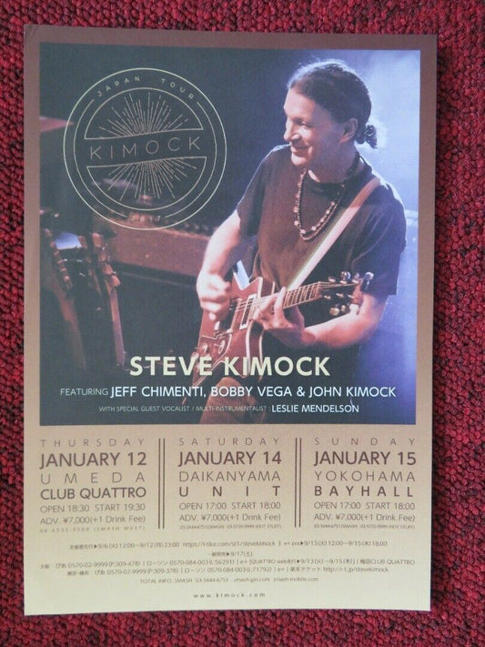 STEVE KIMOCK - LIVE IN JAPAN JAPANESE MUSIC TOUR GIG POSTER 2017 - Rendezvous Cinema