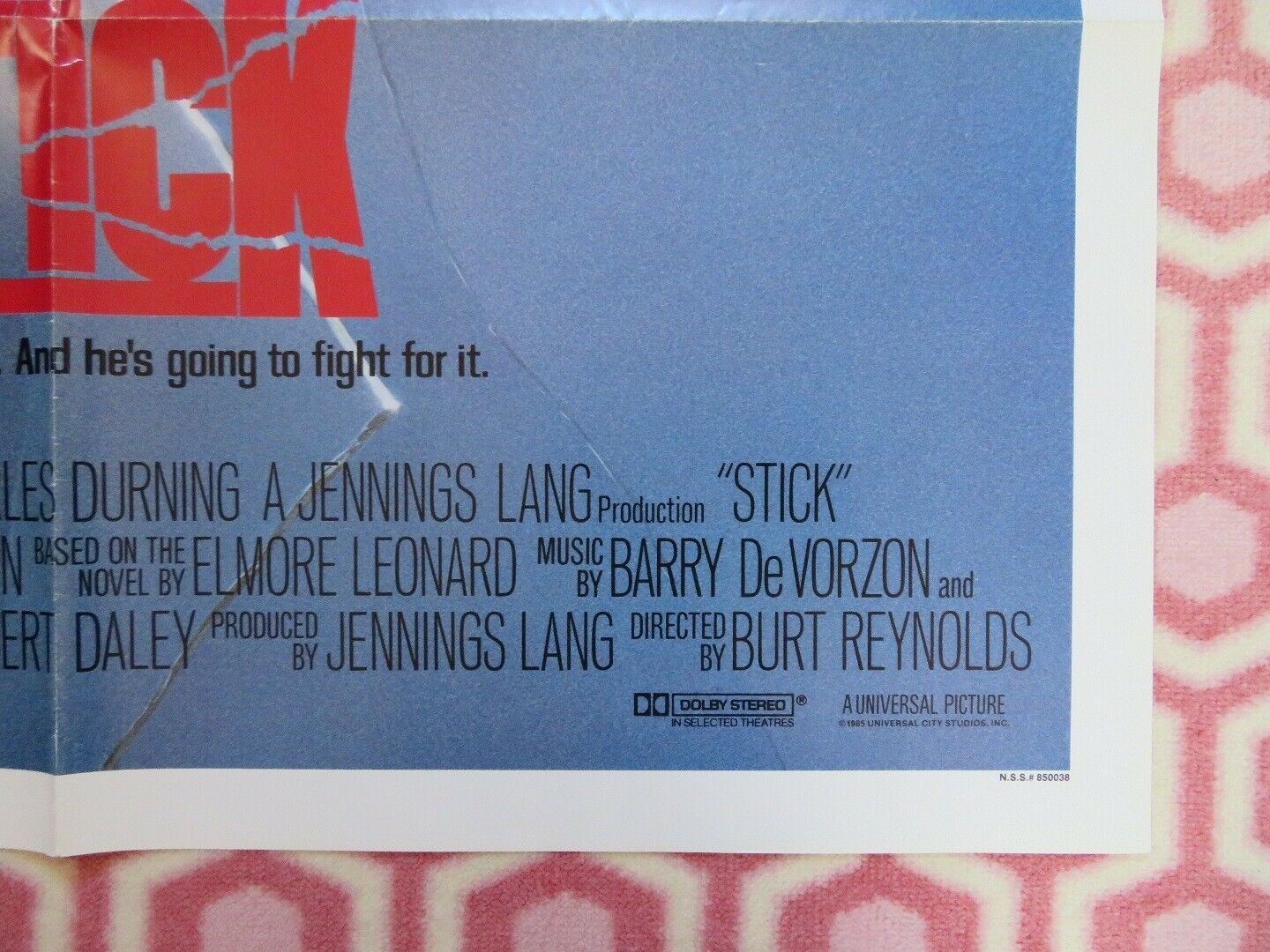 STICK US ONE SHEET POSTER GEORGE SEGAL CANDICE BERGEN 1985 - Rendezvous Cinema